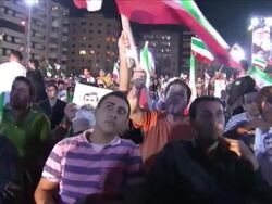 Mass rally celebrates Ahmadinejad visit to Beirut News Clip