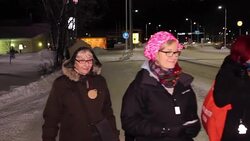 CLEAN : Finlands Soldiers of Odin face off against huggy ladies News Clip