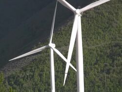 Wind Turbines makeing power Stock Footage