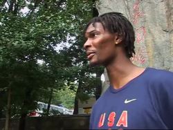 WRAP Day 3 of the games, Bird's Nest; ADDS US basketball team at Great Wall News Clip