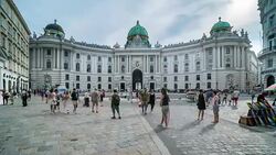 Time Lapse, Tourist waking at Hofburg Palace, Vienna Stock Footage