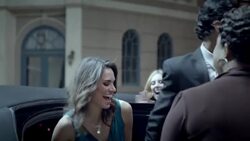 Hollywood couple climb out of limousine and pose for cameras at red carpet premiere at awards show Stock Footage