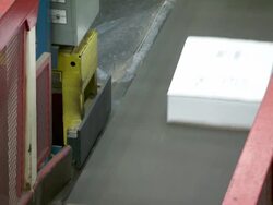 MS Parcels are sorted on conveyor belt in FedEx Depot / Memphis, Tennessee, United States Stock Footage