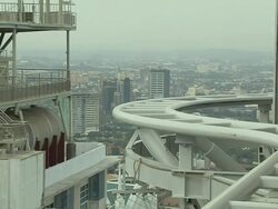 Pull Back Shot Edge Coaster Cebu Bohol Philippines Stock Footage