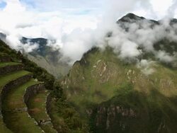 Macchu Picchu Terraced fields TimeLapse Stock Footage