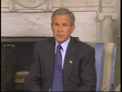 Bush meets with Polish PM, comments on Iraq News Clip