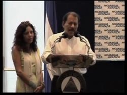 WRAP Ortega meets with President Bolanos, ADDS voxpops News Clip