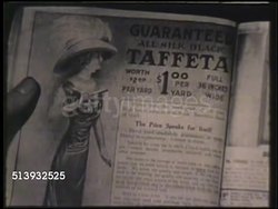 1910: SEARS CATALOG: MCU Sears catalog pages, including taffeta, winter weight underwear, men's suits (1910 style). Mail order Instructional Video