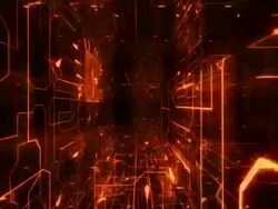 Inside circuit board. Orange,  loopable Stock Footage