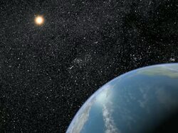 Planet Earth with the Sun in the background Stock Footage