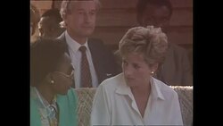 Princess Diana's Royal visit to Zimbabwe 1993 News Clip