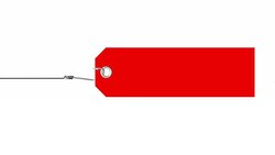 Goldfishes swim after hook with red label Stock Footage