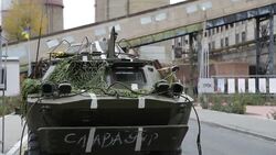 armored personal carrier Stock Footage