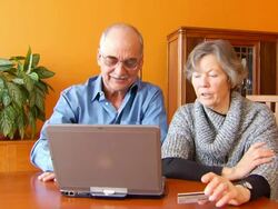 Online Shopping PM Jib down 4 Stock Footage