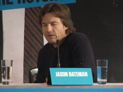 INTERVIEW - Jason Bateman on the input he and the rest of the cast were given for the film and the expectations of the sequel at 'Horrible Bosses 2' press conference Stock Footage