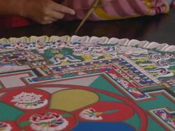 Making Sand mandala Stock Footage
