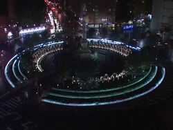 Atmosphere: Columbus Circle at the Global Launch Of The Montblanc John Lennon Edition Stock Footage