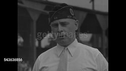 NJ Governor at Junior American Legion baseball game in 1934 in Trenton, NJ News Clip