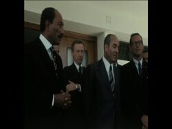 SYND 16 7 74 SADAT MEETS US TREASURY SECRETARY IN ALEXANDRIA Instructional Video
