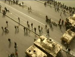 Demonstrators on the Cairo Streets News Clip