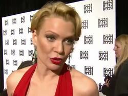 INTERVIEW: Laurie Holden on being a part of the night at 62nd Annual ACE Eddie Awards on 2/18/12 in Los Angeles, CA Stock Footage