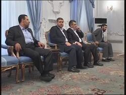 Ahmadinejad meets Mashaal and Syria Def Min Turkmani Instructional Video