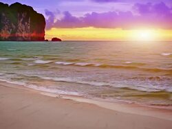 Sunset on Krabi. Stock Footage