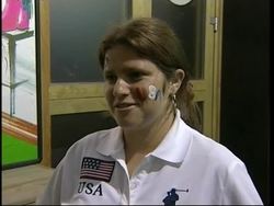 Chinese and American Olympic fans watching the US CHINA basketball game News Clip