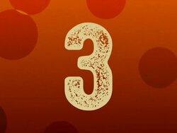 Number 3 Animation With Chroma Key Green Stock Footage