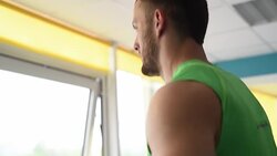 healthy athlete running at the gym Stock Footage