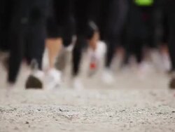 Long distance running Stock Footage