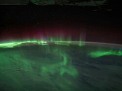 Aurora Australis over the Indian Ocean Stock Footage