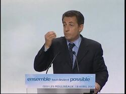 Rallies by  Sarkozy and Bayrou and their supporters News Clip