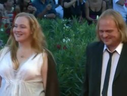Yuriy Tsurilo and Aleksei Fedorchenko at the The Tempest Premiere/Closing Night Red Carpet: 67th Venice Film Festival at Venice . (Footage by WireImage Video/GettyImages) Stock Footage