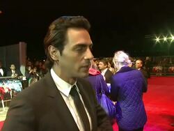 INTERVIEW: Arjun Rampal on what attracted him to the role, what kind of characters he likes to play, the challenges of the filming at the RA One at London England. (Footage by WireImage Video/Getty Images Entertainment Video) Stock Footage