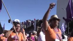 CLEAN : Thousands of rural women march for rights in Brazil News Clip