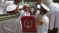 AP pix of state funeral for General Giap, casket driven through streets of Hanoi News Clip