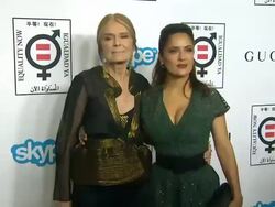 Gloria Steinem, Salma Hayak at Equality Now's "Make Equality Reality" Event Stock Footage