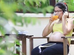 Pregnant Woman Stock Footage