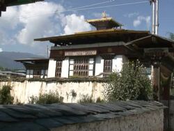 NTSC Paro monastery - Bhutan Stock Footage