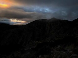Sunset with Fog at Joshua Tree 2 Stock Footage
