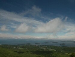 Bar Harbor Maine from Accadia National Park Stock Footage