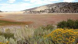 California Drought Grant Lake Eastern Sierra Nevada Mountains Stock Footage
