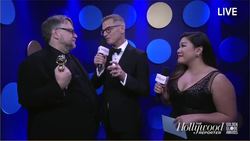 Guillermo Del Toro Talks Winning Best Director for 'The Shape of Water' | Golden Globes 2018 News Clip