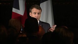Theresa May and Emmanuel Macron attend reception at the Victoria and Albert Museum News Clip