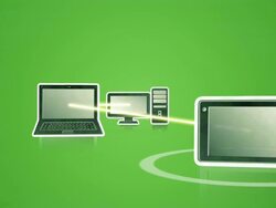 Data network with cloud computing (green) Stock Footage