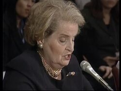 USA: ALBRIGHT ON YUGOSLAV ELECTIONS OUTCOME News Clip