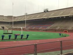 ATMOSPHERE - University of Pennsylvania football stadium Stock Footage