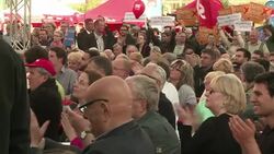 CLEAN : Martin Schulz campaigns ahead of European vote News Clip