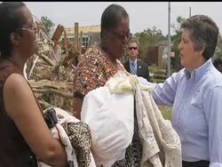 Homeland Security Secretary Janet Napolitano toured Alabama and Mississippi neighborhoods hard-hit by Wednesday's tornado disaster.  She pledged continued federal government support for the states affected by the deadly weather. News Clip
